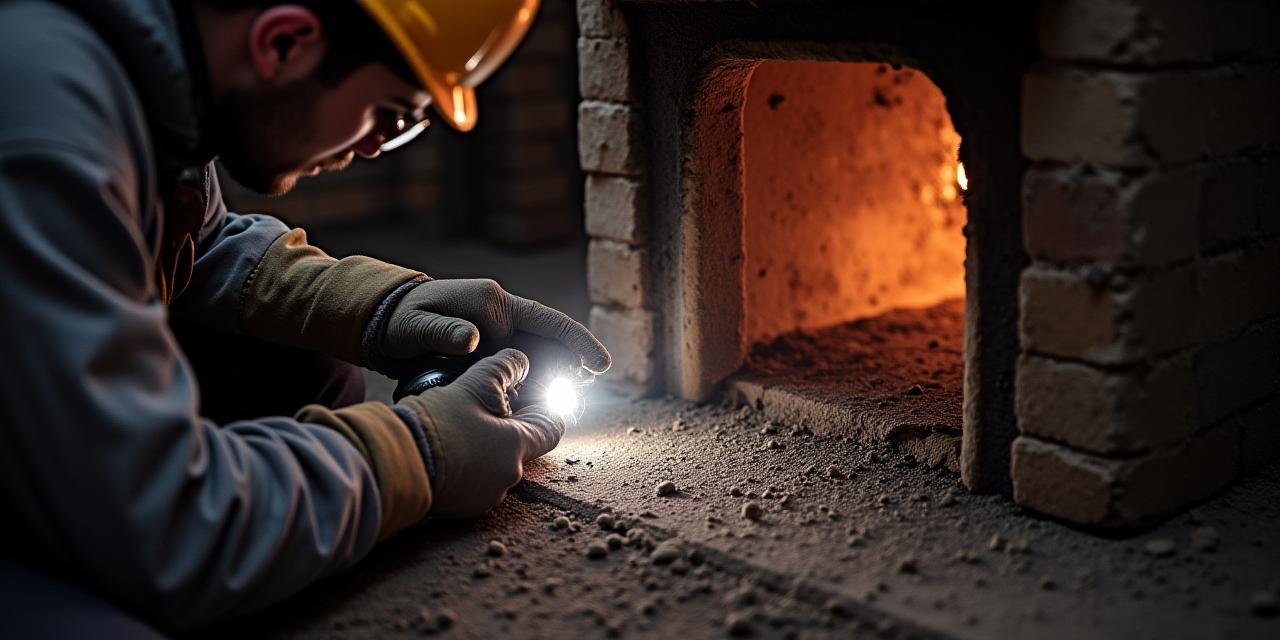 Inspección de seguridad en chimenea