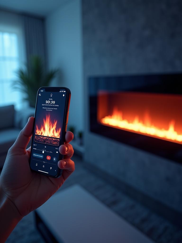 Control de chimenea eléctrica inteligente